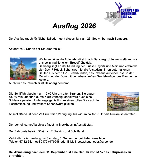 Turnvereinausflug 2026